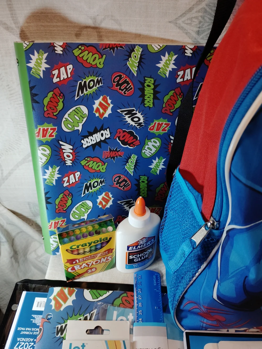Marvel Spider-Man Kids Backpack(nwt) & Lunch Bag Set w/ School Supplies